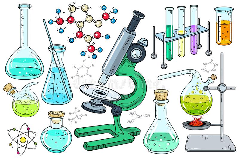 Химические приборы рисунки